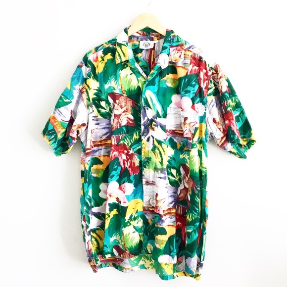 Vintage Other - Hawaiian Shirt 1980s Peppermint Bay Hawaii Luau